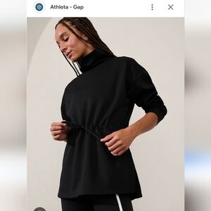 Athleta Black High-Neck Sweatshirt